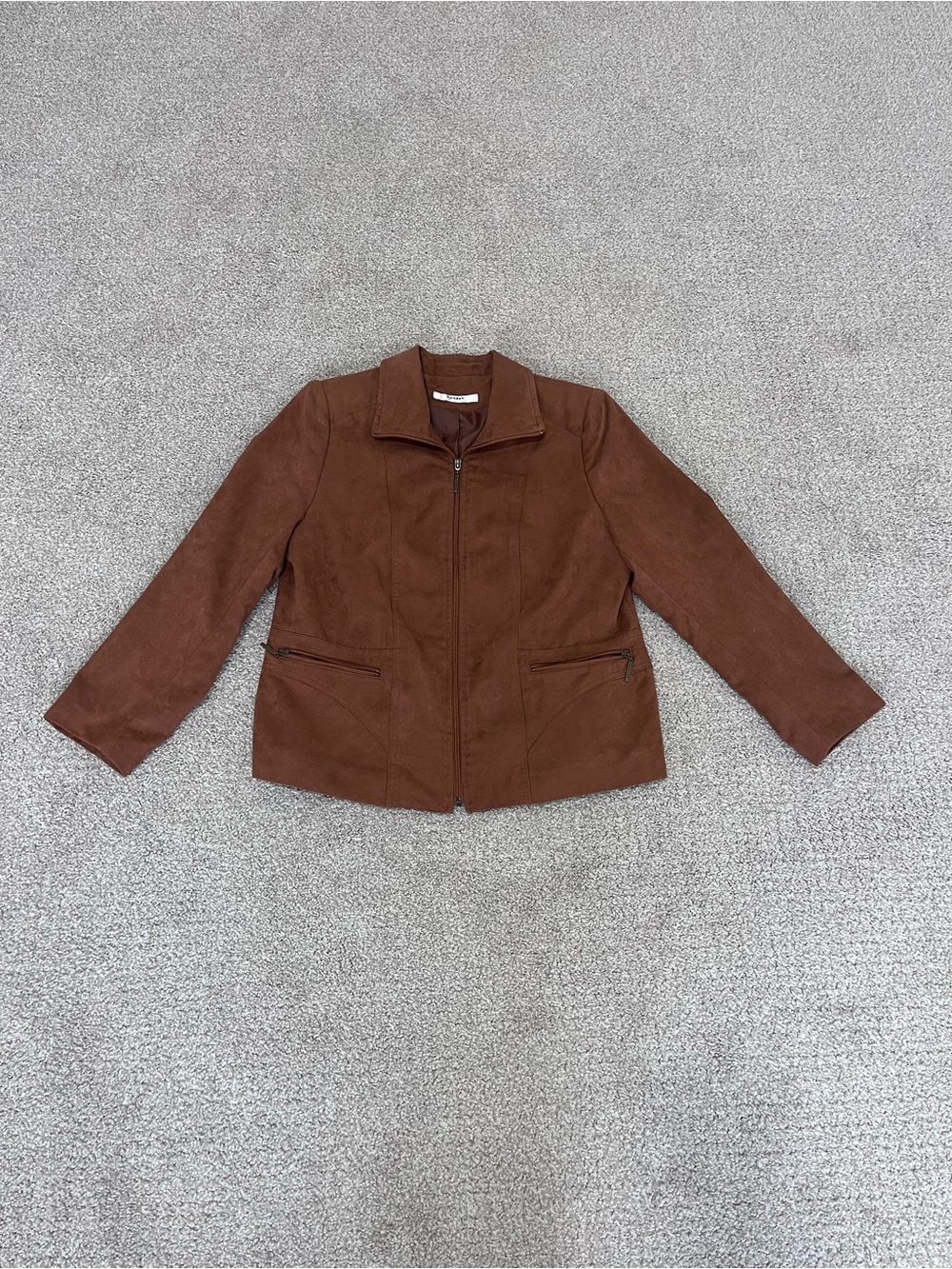 Vintage Tan Jay Petite Faux Suede Blazer